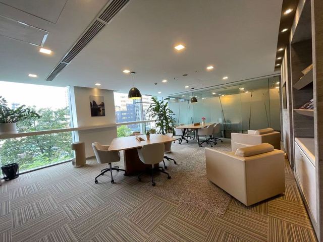Open workspace with green views